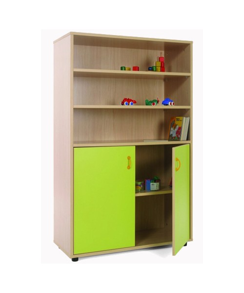 Armario medio: 3 estanterias + 2 puertas-2 huecos