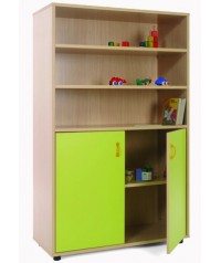 Armario medio: 3 estanterias + 2 puertas-2 huecos