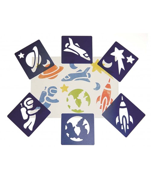 6 Plantillas el espacio de 14 x 15 cm.