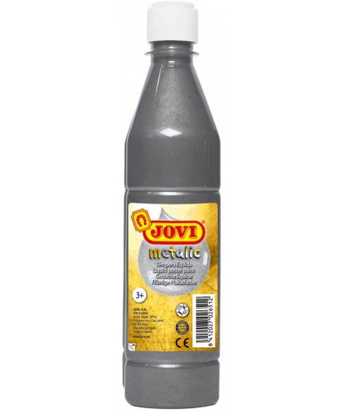 Témpera líquida Jovi 500 ml. Plata