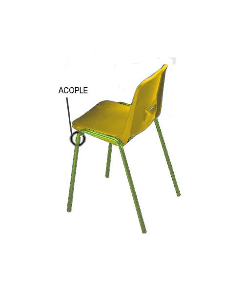 Silla para acoplar. Patas verdes - 32 cm. de alto