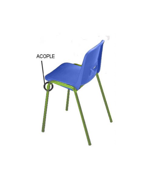 Silla para acoplar. Patas verdes - 32 cm. de alto 2