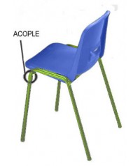 Silla para acoplar. Patas verdes - 32 cm. de alto