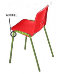 Silla para acoplar. Patas verdes - 32 cm. de alto