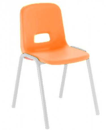 Silla carcasa patas blancas - 32 cm. de alto