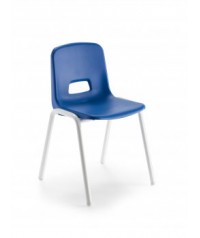 Silla carcasa patas blancas. 26 cm. de alto