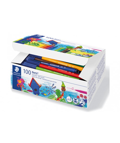 Rotuladores noris punta fina 100 unds.