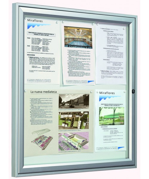 Vitrina de anuncios para exterior aluminio 75x105 cm.