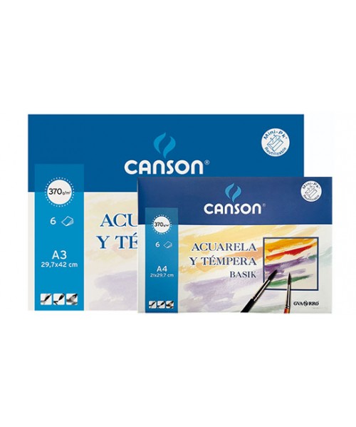 Láminas acuarela y témpera basik - A4