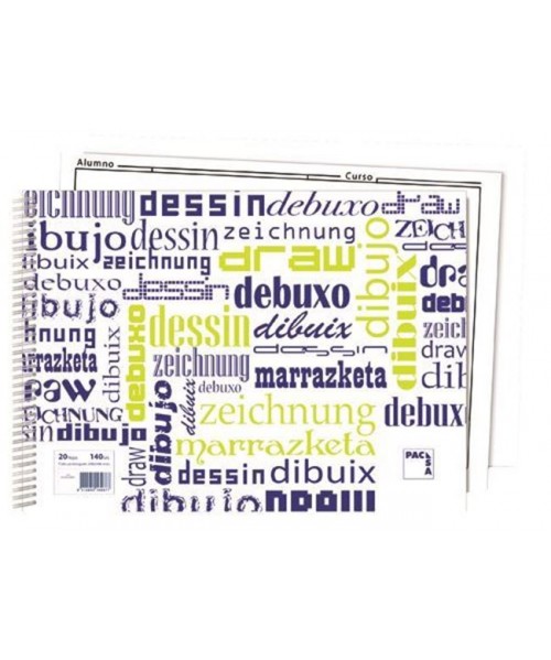 Bloc dibujo asignaturas recuadro