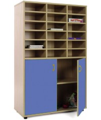 Armario medio 40x90x147 cm: 18 casillas + 2 puertas-2 huecos