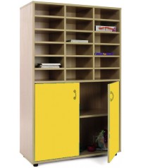 Armario medio 40x90x147 cm: 18 casillas + 2 puertas-2 huecos