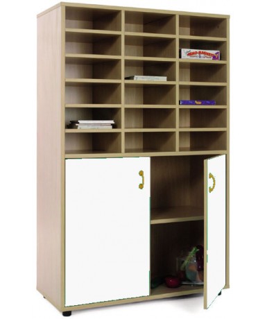 Armario medio 40x90x147 cm: 18 casillas + 2...