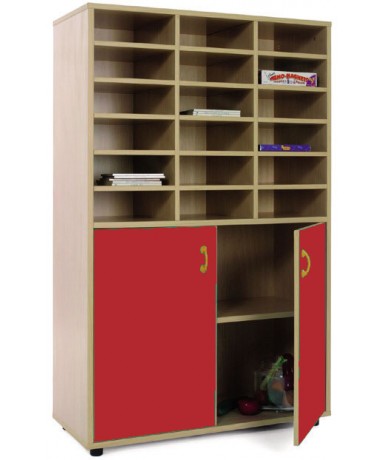 Armario medio 40x90x147 cm: 18 casillas + 2...