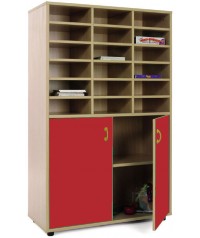 Armario medio 40x90x147 cm: 18 casillas + 2 puertas-2 huecos